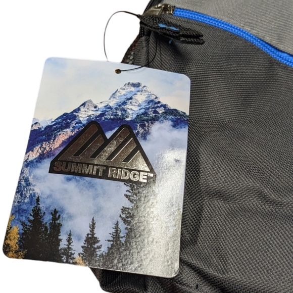 Summit Ridge NWT Blue Black & Gray Unisex Backpack - Picture 2 of 13